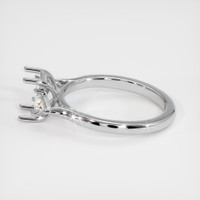 18K White Gold Three Stone Ring Setting Image