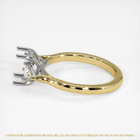 14K White & Yellow Three Stone Ring Setting Image