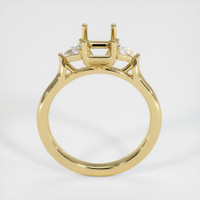 10K Yellow Gold Three Stone Ring Setting Image