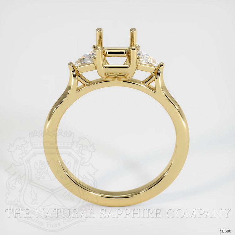 10K Yellow Gold Three Stone Ring Setting