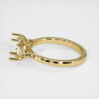 14K Yellow Gold Three Stone Ring Setting Image
