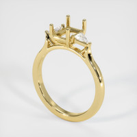 18K Yellow Gold Three Stone Ring Setting Video