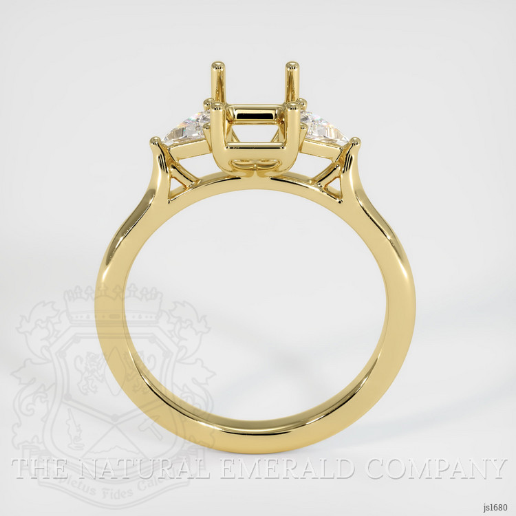 18K Yellow Gold Three Stone Ring Setting