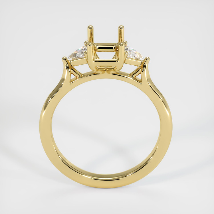 18K Yellow Gold Three Stone Ring Setting