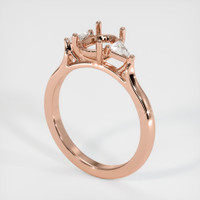 14K Rose Gold Three Stone Ring Setting Video