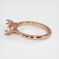 14K Rose Gold Three Stone Ring Setting Image