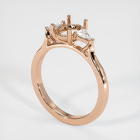 18K Rose Gold Three Stone Ring Setting Video