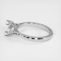 14K White Gold Three Stone Ring Setting Image