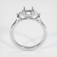 14K White Gold Three Stone Ring Setting Image