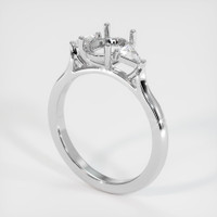 18K White Gold Three Stone Ring Setting Video