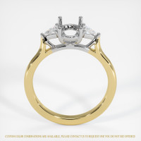 14K White & Yellow Three Stone Ring Setting Image