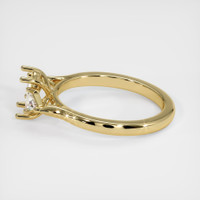 10K Yellow Gold Three Stone Ring Setting Image