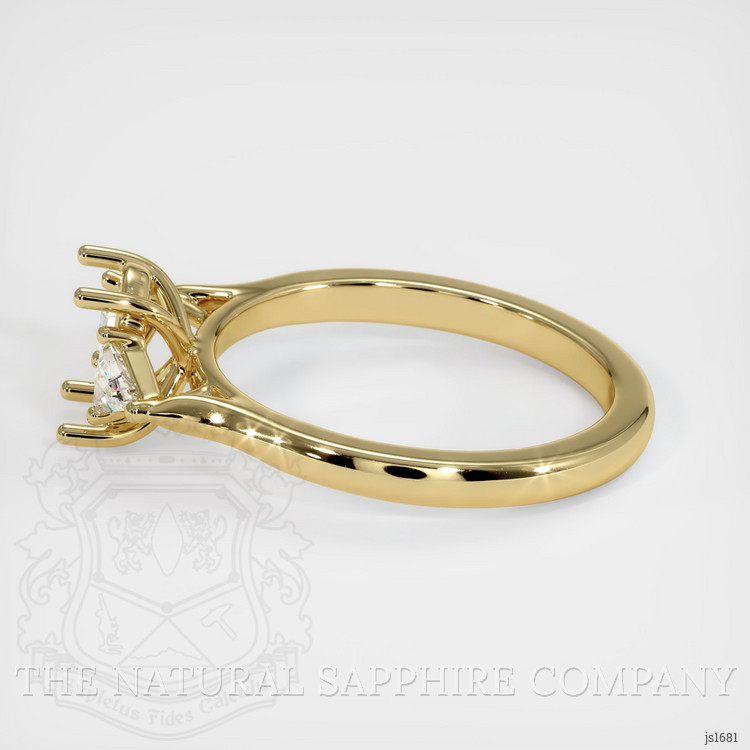 10K Yellow Gold Three Stone Ring Setting