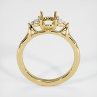 10K Yellow Gold Three Stone Ring Setting Image