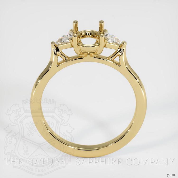 14K Yellow Gold Three Stone Ring Setting