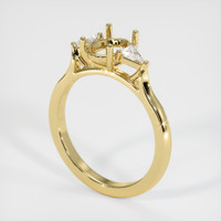 18K Yellow Gold Three Stone Ring Setting Video