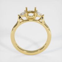 18K Yellow Gold Three Stone Ring Setting Image