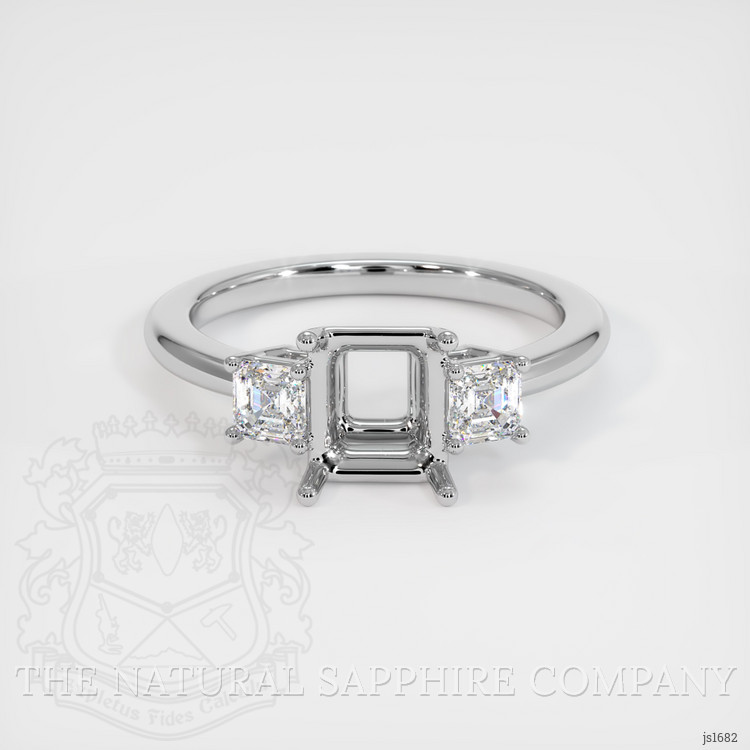 Platinum 950 Three Stone Ring Setting