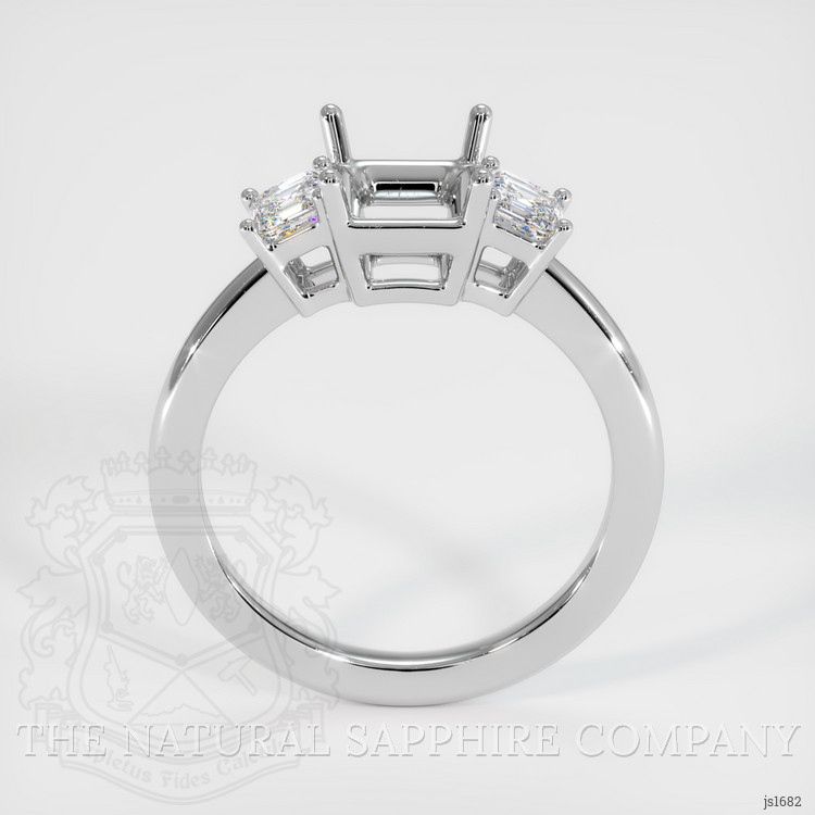 Platinum 950 Three Stone Ring Setting