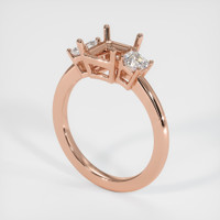 14K Rose Gold Three Stone Ring Setting Video