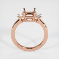 14K Rose Gold Three Stone Ring Setting Image