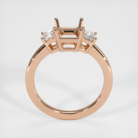 18K Rose Gold Three Stone Ring Setting Image