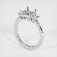 10K White Gold Three Stone Ring Setting Video