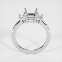 14K White Gold Three Stone Ring Setting Image