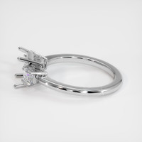 18K White Gold Three Stone Ring Setting Image