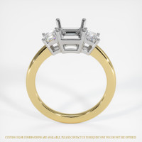14K White & Yellow Three Stone Ring Setting Image