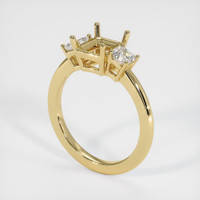 14K Yellow Gold Three Stone Ring Setting Video