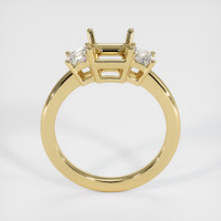 14K Yellow Gold Three Stone Ring Setting Image