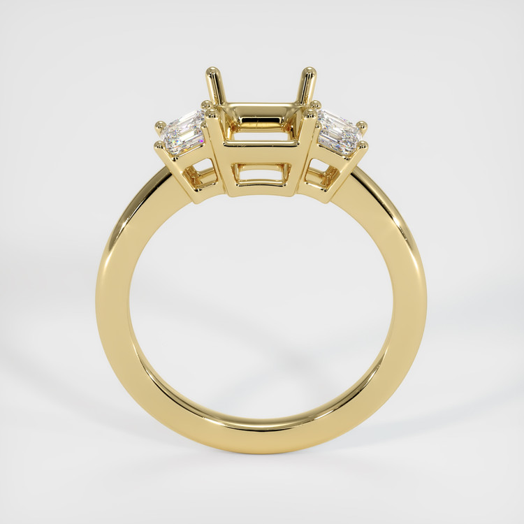 14K Yellow Gold Three Stone Ring Setting