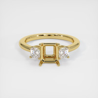 18K Yellow Gold Three Stone Ring Setting Image