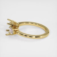 18K Yellow Gold Three Stone Ring Setting Image