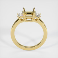 18K Yellow Gold Three Stone Ring Setting Image
