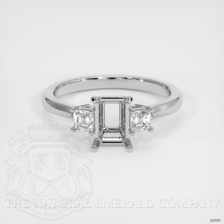 Platinum 950 Three Stone Ring Setting