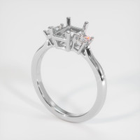10K White Gold Three Stone Ring Setting Video