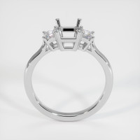 14K White Gold Three Stone Ring Setting Image