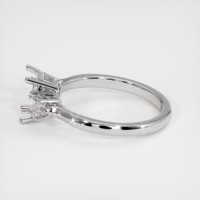 18K White Gold Three Stone Ring Setting Image
