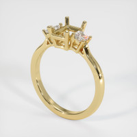 10K Yellow Gold Three Stone Ring Setting Video