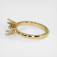 10K Yellow Gold Three Stone Ring Setting Image