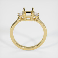 10K Yellow Gold Three Stone Ring Setting Image
