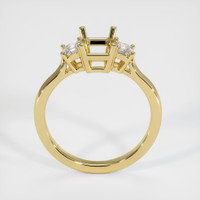 18K Yellow Gold Three Stone Ring Setting Image