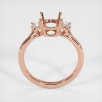 14K Rose Gold Three Stone Ring Setting Image