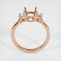 18K Rose Gold Three Stone Ring Setting Image