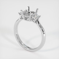 14K White Gold Three Stone Ring Setting Video