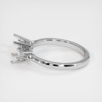 14K White Gold Three Stone Ring Setting Image