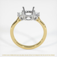 14K White & Yellow Three Stone Ring Setting Image
