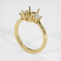 10K Yellow Gold Three Stone Ring Setting Video